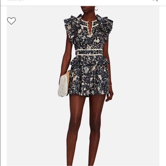 Ulla Johnson Endah Playsuit Rainforest Romper Size 00 - Picture 6 of 11